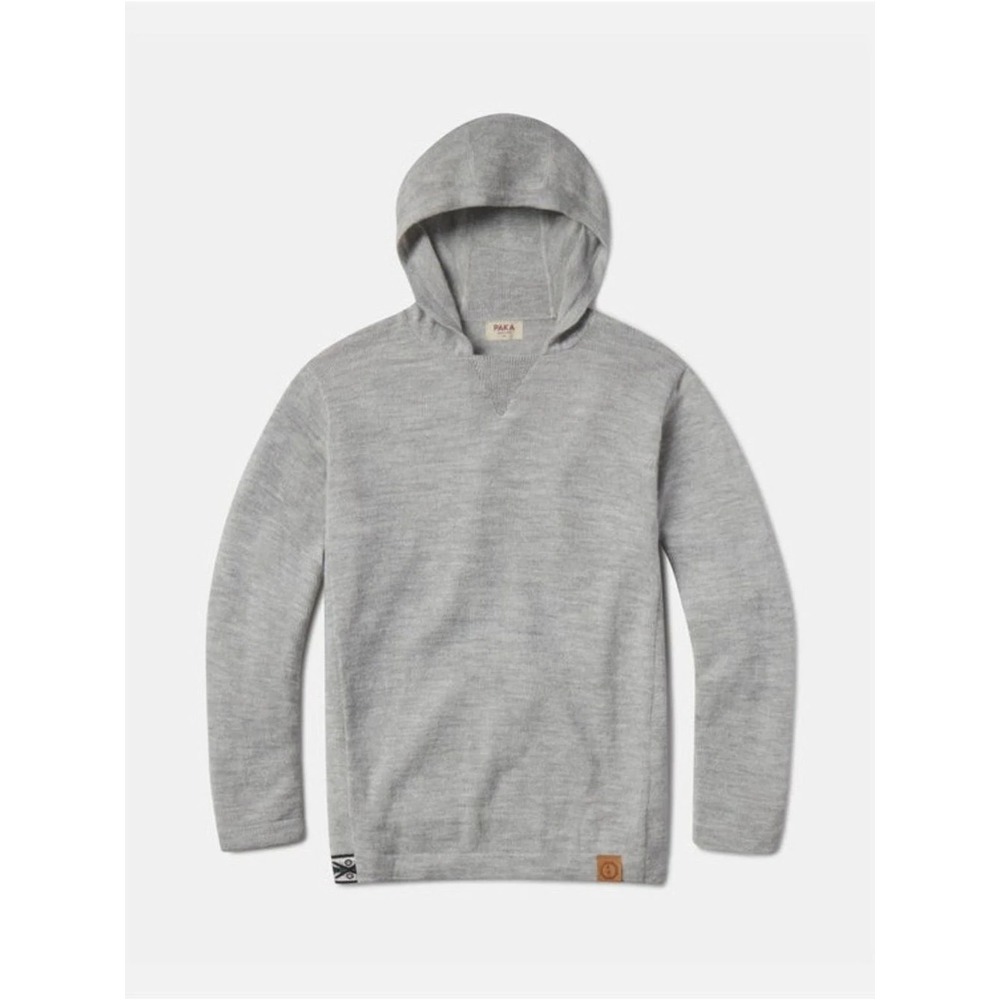 NEW Paka "The Hoodie" Alpaca Wool Hoodie SIGNED SIZE med LIGHT GRAY